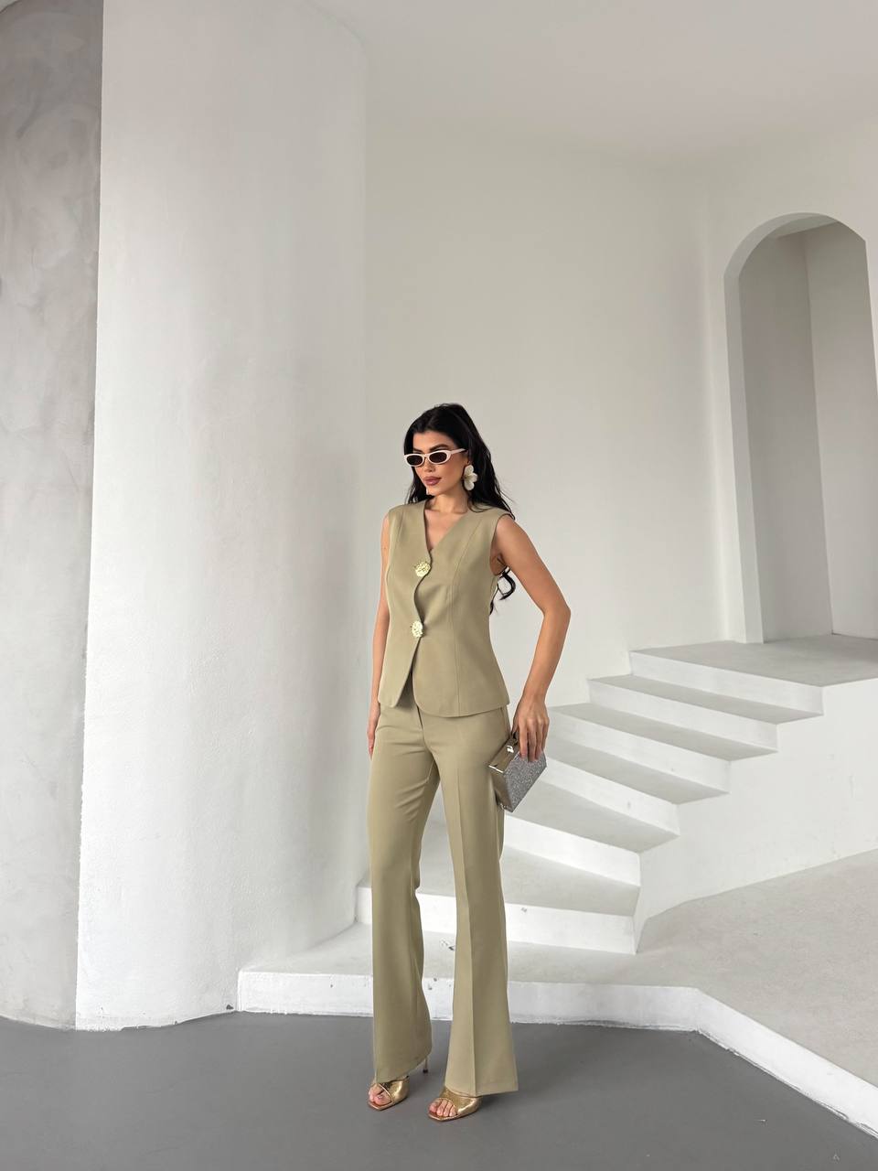 Sıfır Kol Yelek & Blazer Takımı